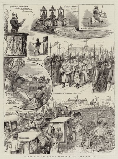 Celebrazione del Giubileo della Regina a Colombo, Ceylon da William Ralston